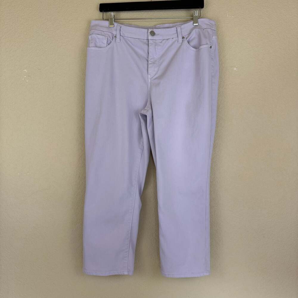 Chicos Size 2.5 Petite Crop Jeans Womens 14 Petite Lavender Stretch So Slimming